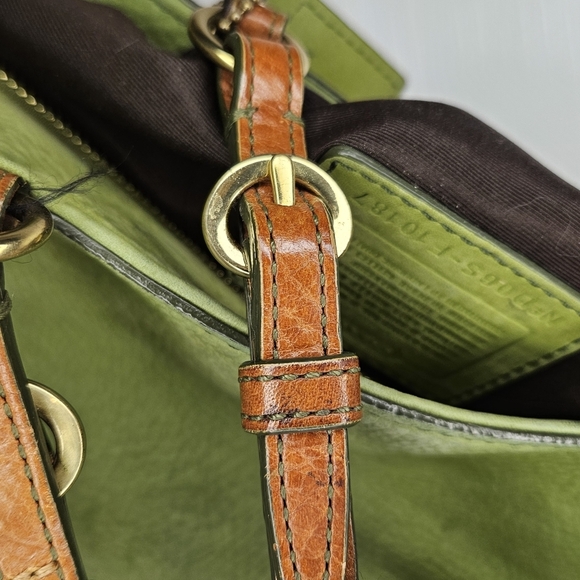 Vintage Coach Chelsea Tote Green Nubuc F10187 Rare - Picture 14 of 14